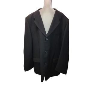 Nino Fenzi men's Italian Merino wool black blazer size 50L